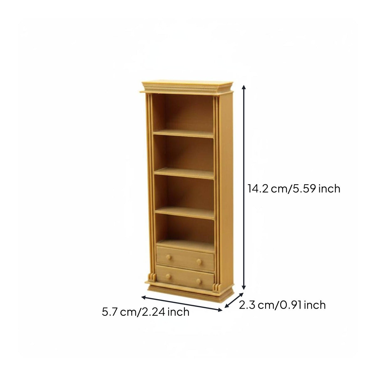 Mini Narrow Bookshelf Pretend Play Mini Multi-Tier Shelf Cabinet Decorative