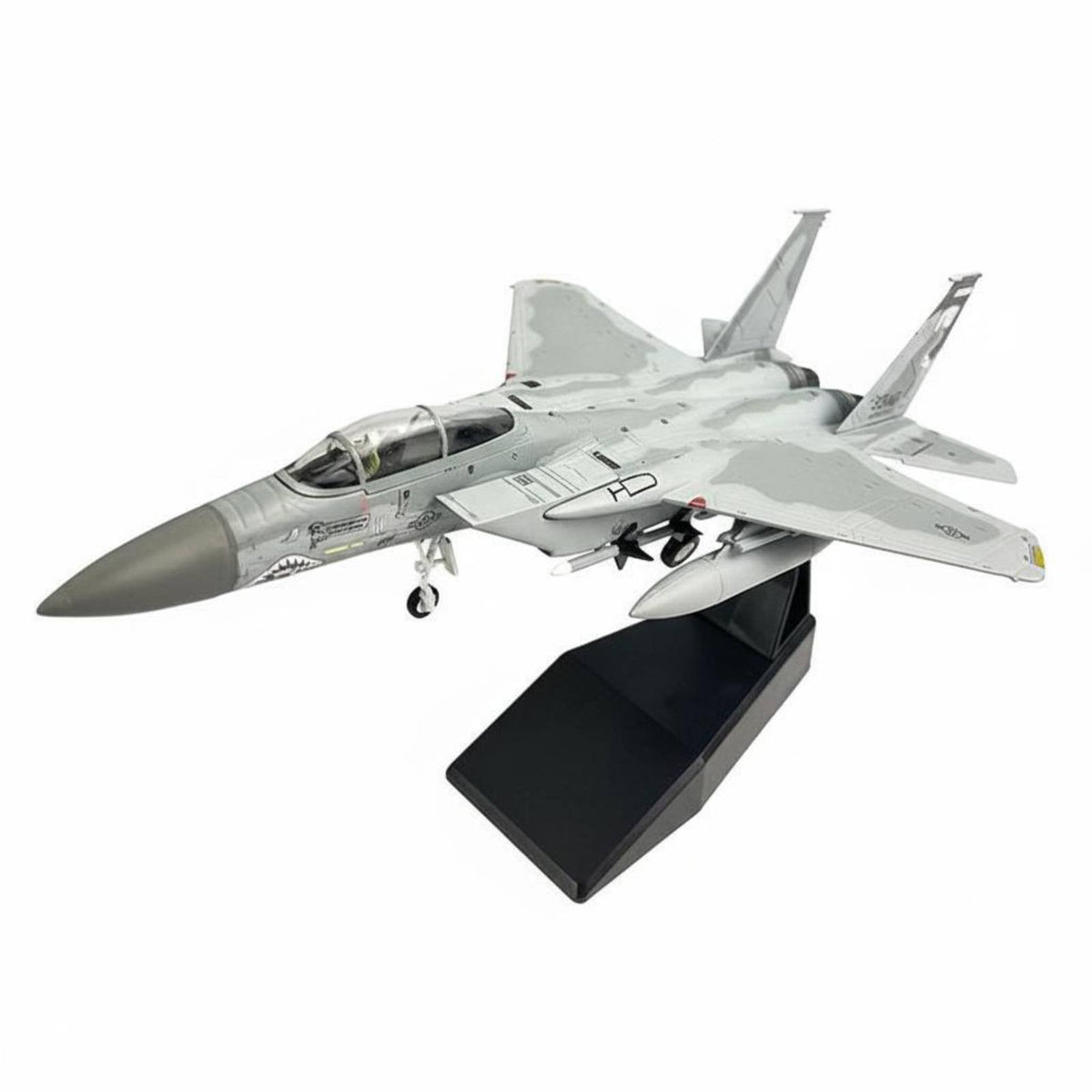 1/100 Scale F-15C Model Ready to Display F-15C Fighter Jet Model Great Gift Idea Diecast Fighter Jet for Enthusiasts, Desk Decoration