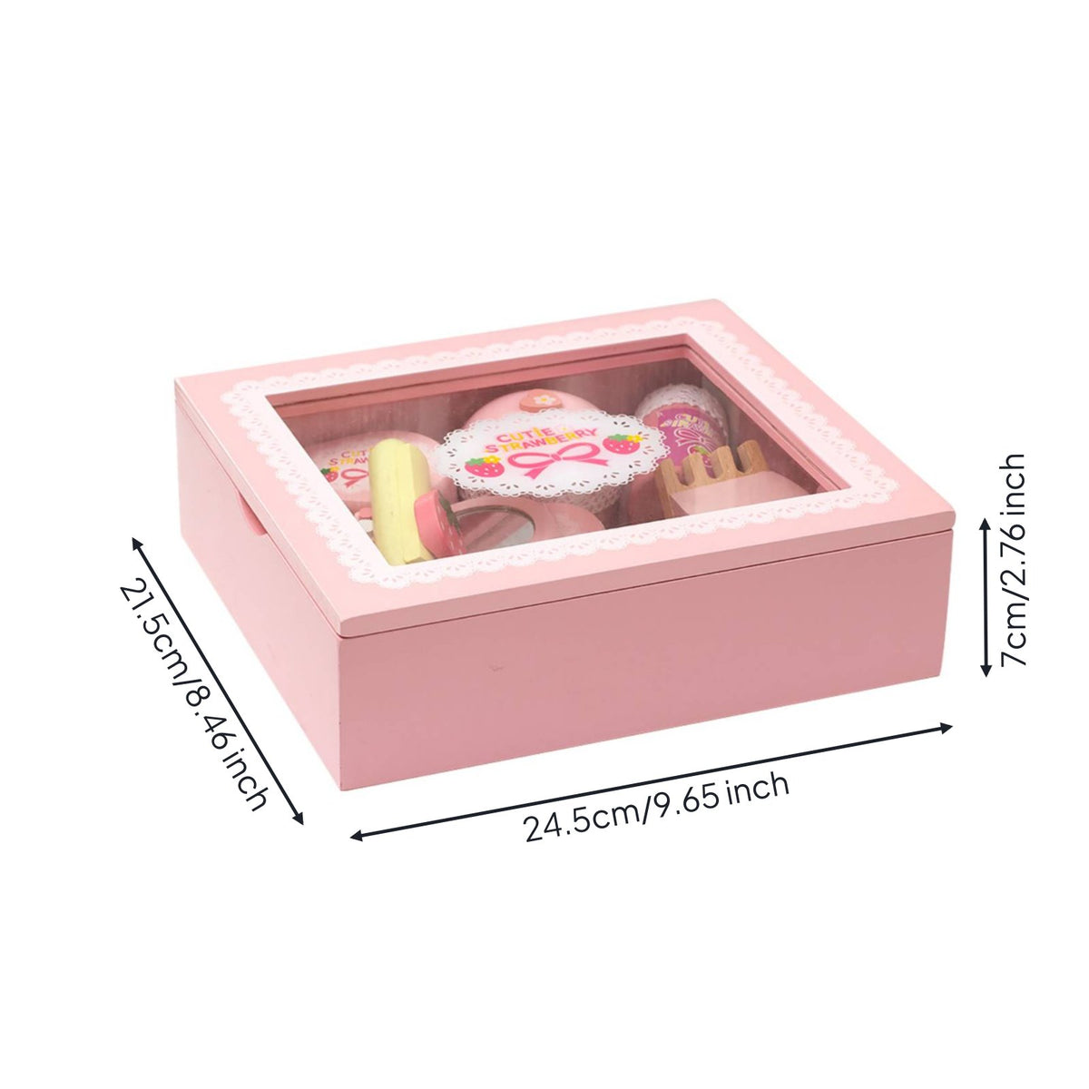 Pretend Beauty Salon Playset Educational Toy Cosmetic and Hairstyling Kit Child Design Kids Vanity Playset with Storage Box for Preschoolers