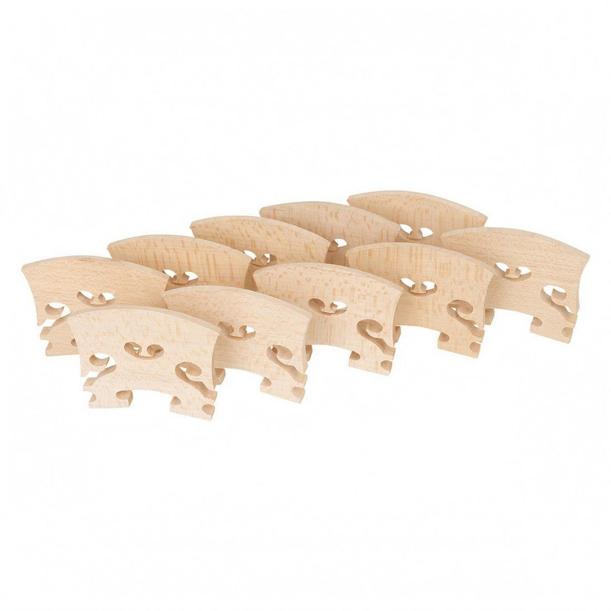 10 Pieces wood Violin Bridge Easy to Shape String Instrument Part Good Acoustics & Composition Accessory