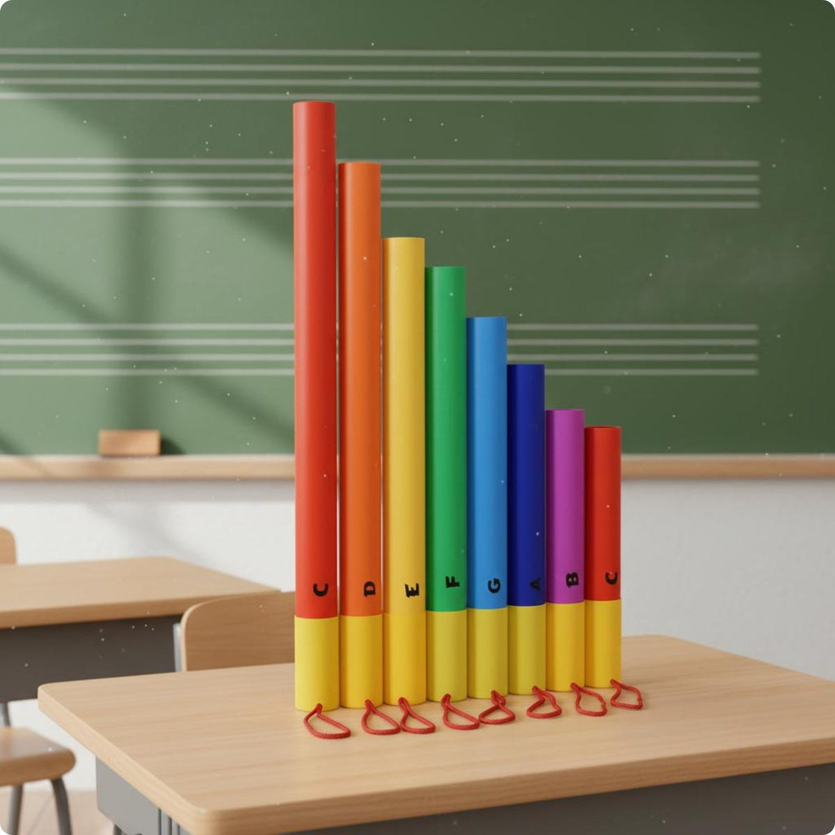 Rainbow Sound Tube Clear Tones Percussion Boomwhacker Tubes Hand Coordination Percussion Instrument for Classroom, Kindergarten