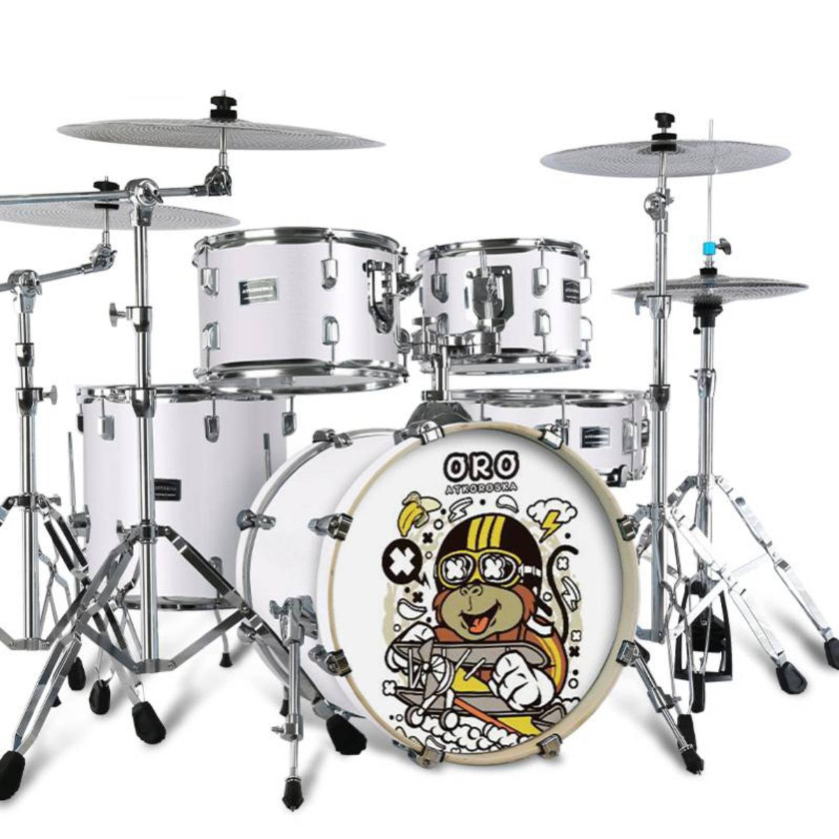 Compact Drum Kit, Kids Cartoon Jazz Drum, Beginner, Entry, Professional Performance