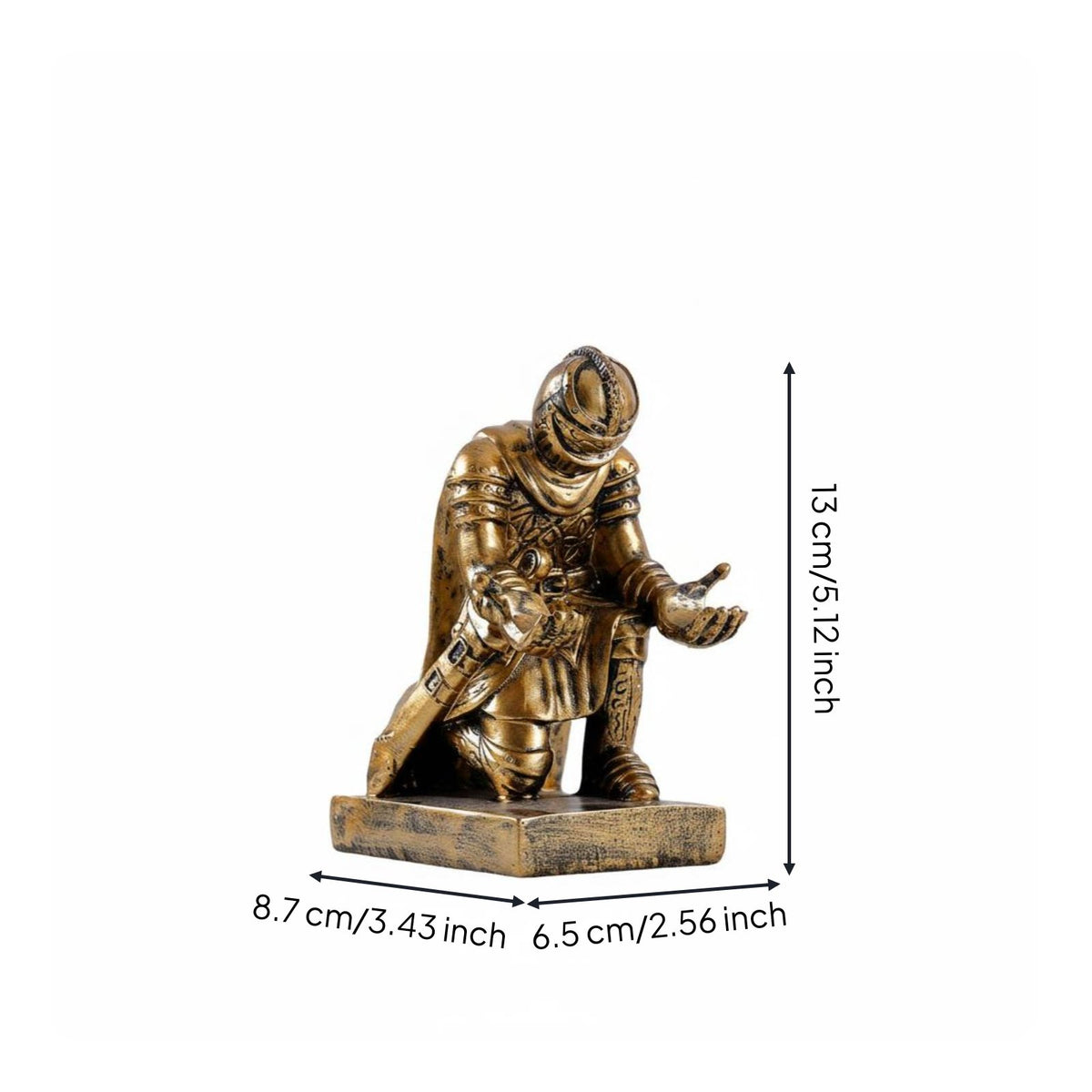 Kneeling Knight Pen Holder Creative Gift Armored Knight Desk Organizer