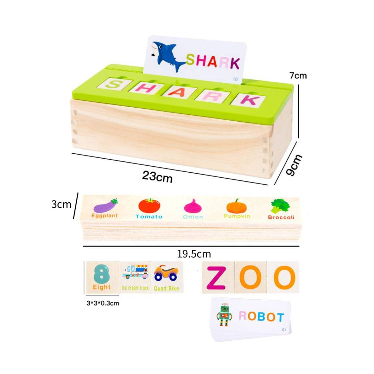 Spelling Learning Box Montessori Letter Matching Box Fine Movement Skills