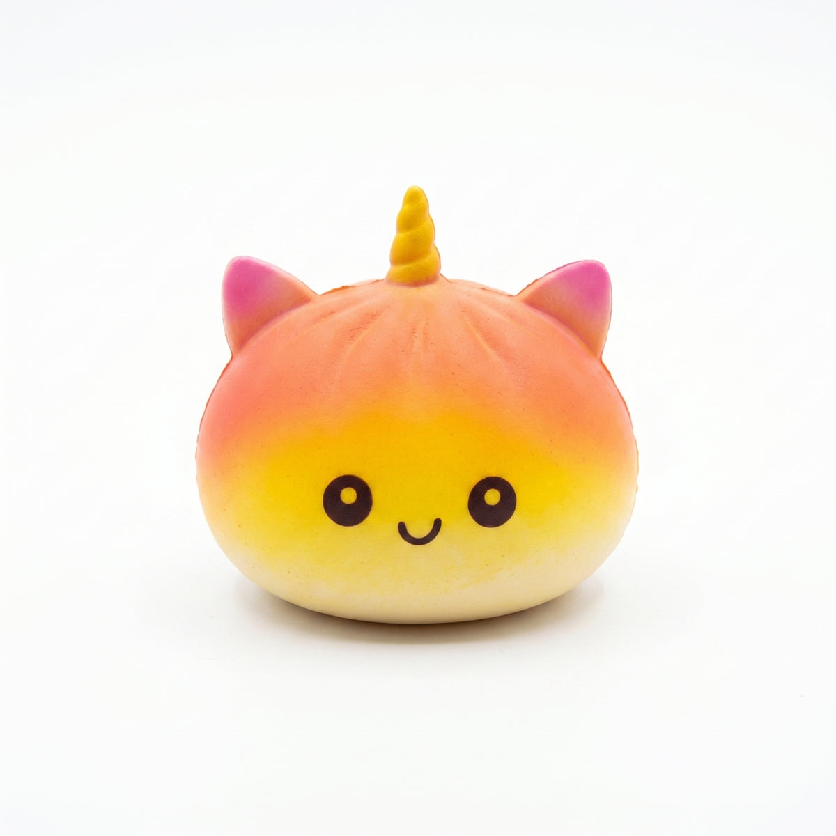 Multicolor Gradient Smooth Surface Horned Bun Stress Toy Fidget Stress Toy