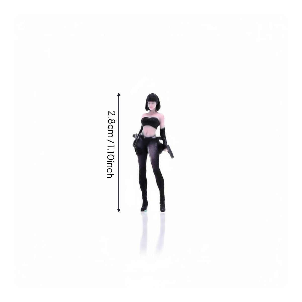 Painted Woman Agent Model Resin Material Display Accessory for Micro Photography