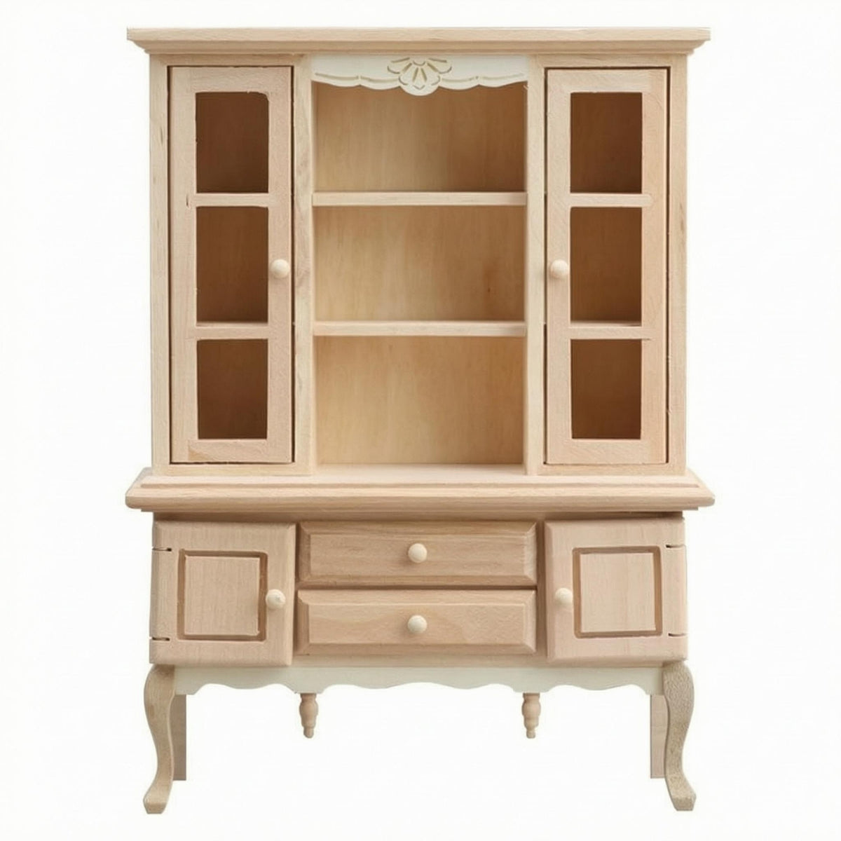 1/12 Scale Dollhouse Cabinet Unfinished 1/12 Scale Cabinet Freestanding