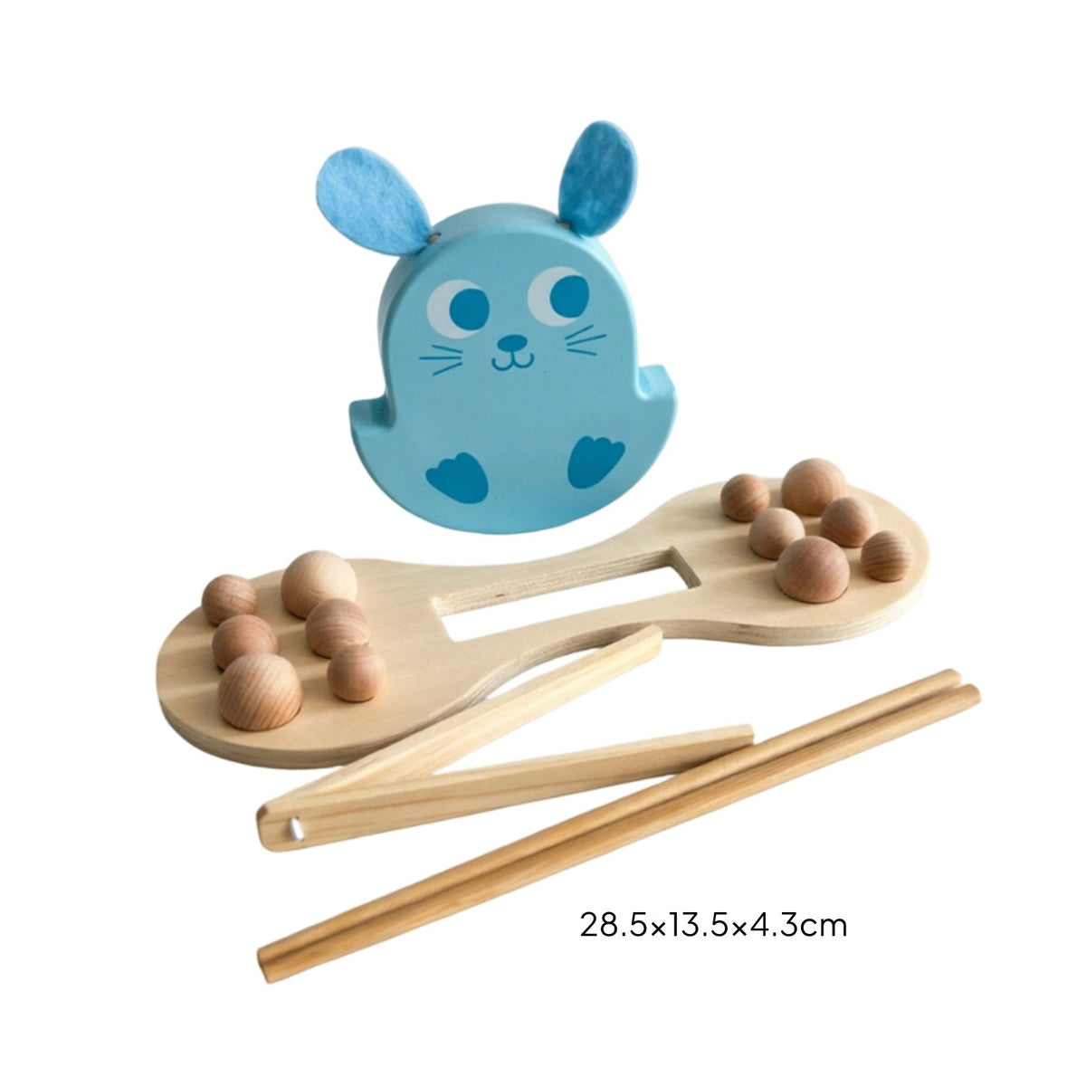 Rabbit Bead Picking Toy Wood Concentration Training Toy Counting
