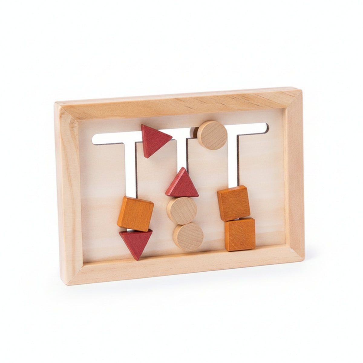 Rounded Edges Wooden Shape Matching Toy Wooden Shape Matching Board Compact