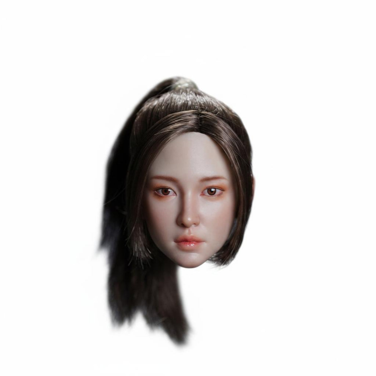 1/6 Female Head Piece Realistic Face Female Figure Head Braided Hair