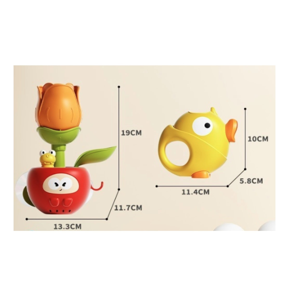 Suction Cup Bath Toy Color Box Apple Base Toy for Children