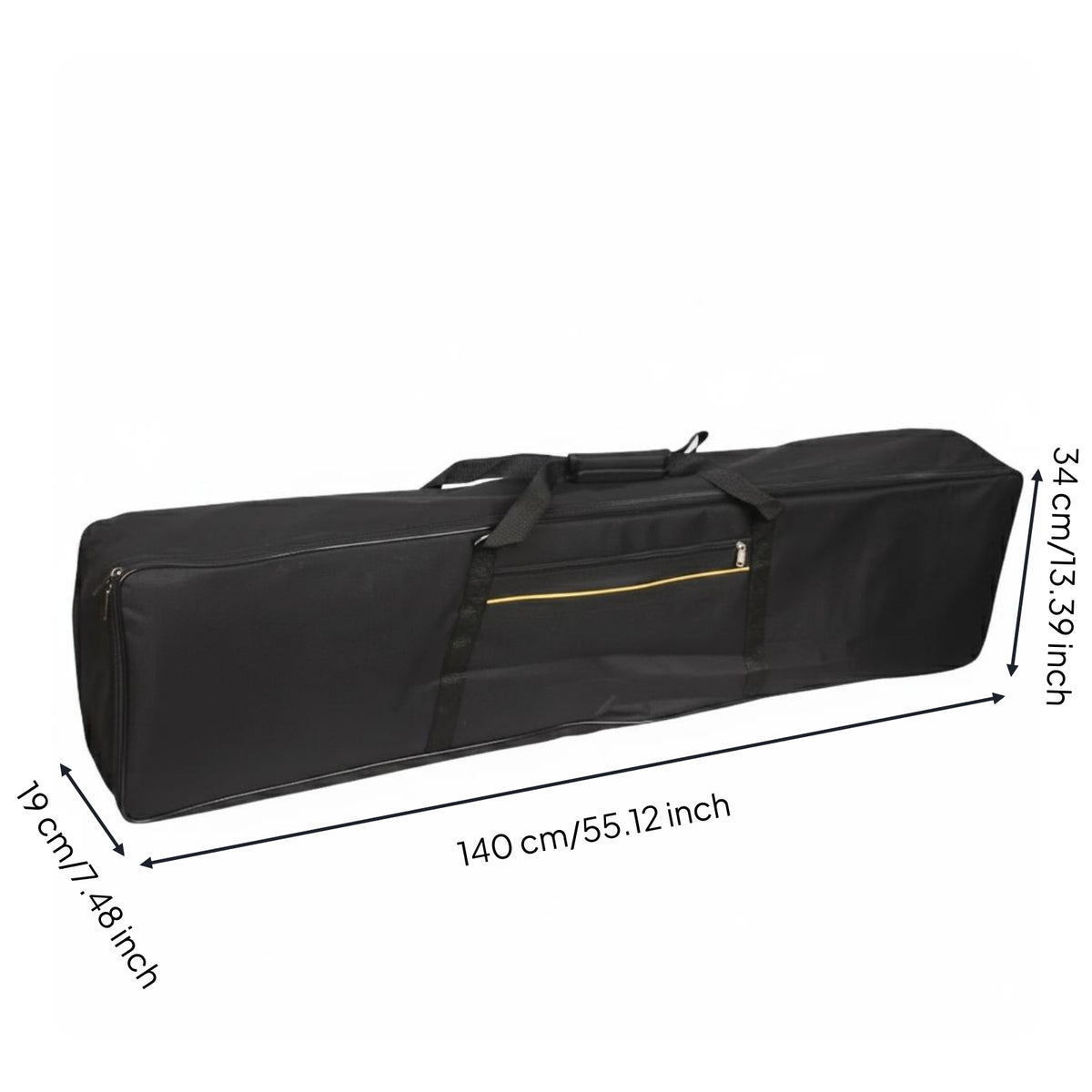 88-Key Electric Piano Bag Portable Waterproof Piano Carrying Bag Multiple Pockets 88 Key Keyboard Case for Travel