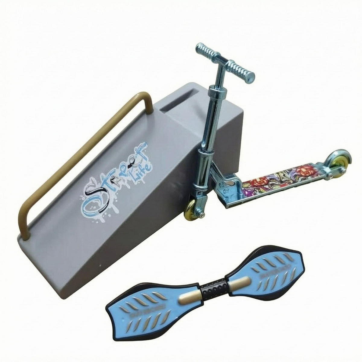 3 Pieces Finger Two-Wheeler Textured Kids Plaything Detailed