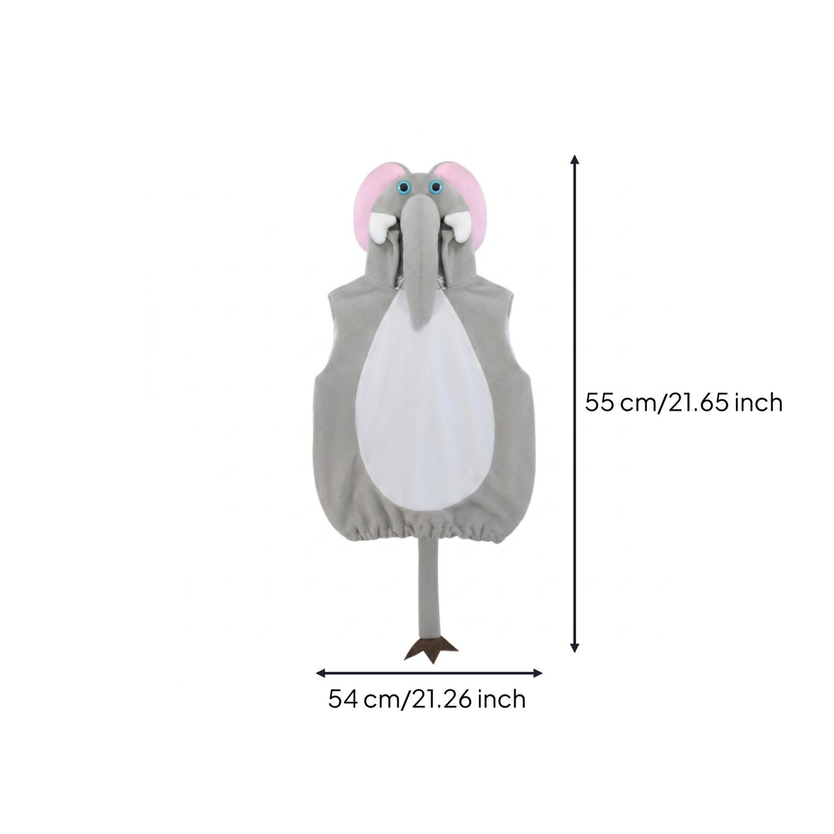 Elephant Costume Easy to Wear Creature Jumpsuit Breathable for Preschoolers