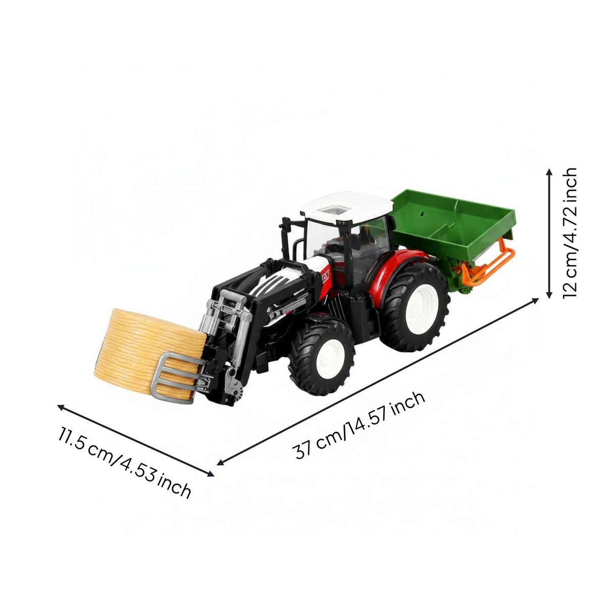 Remote Control Farm Vehicle Lifting Arm Rc Farm Tractor Light Effects Remote Control Tractor for Gift