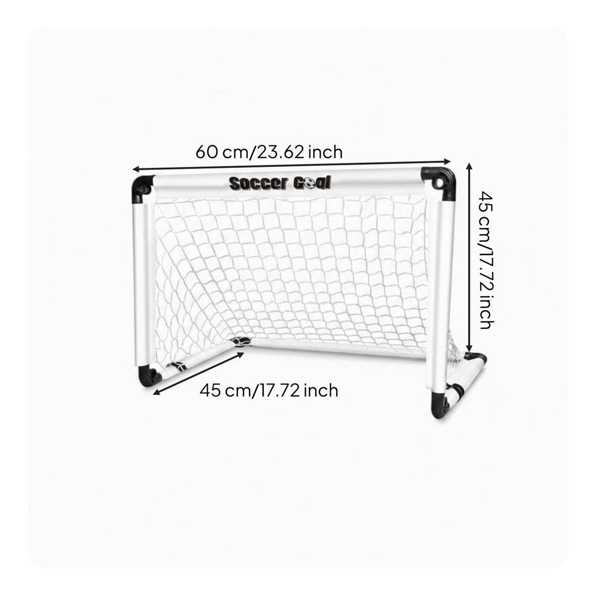 Foldable Soccer Goal Easy to Set up Sports Toy Indoor Outdoor for Park, Toddlers