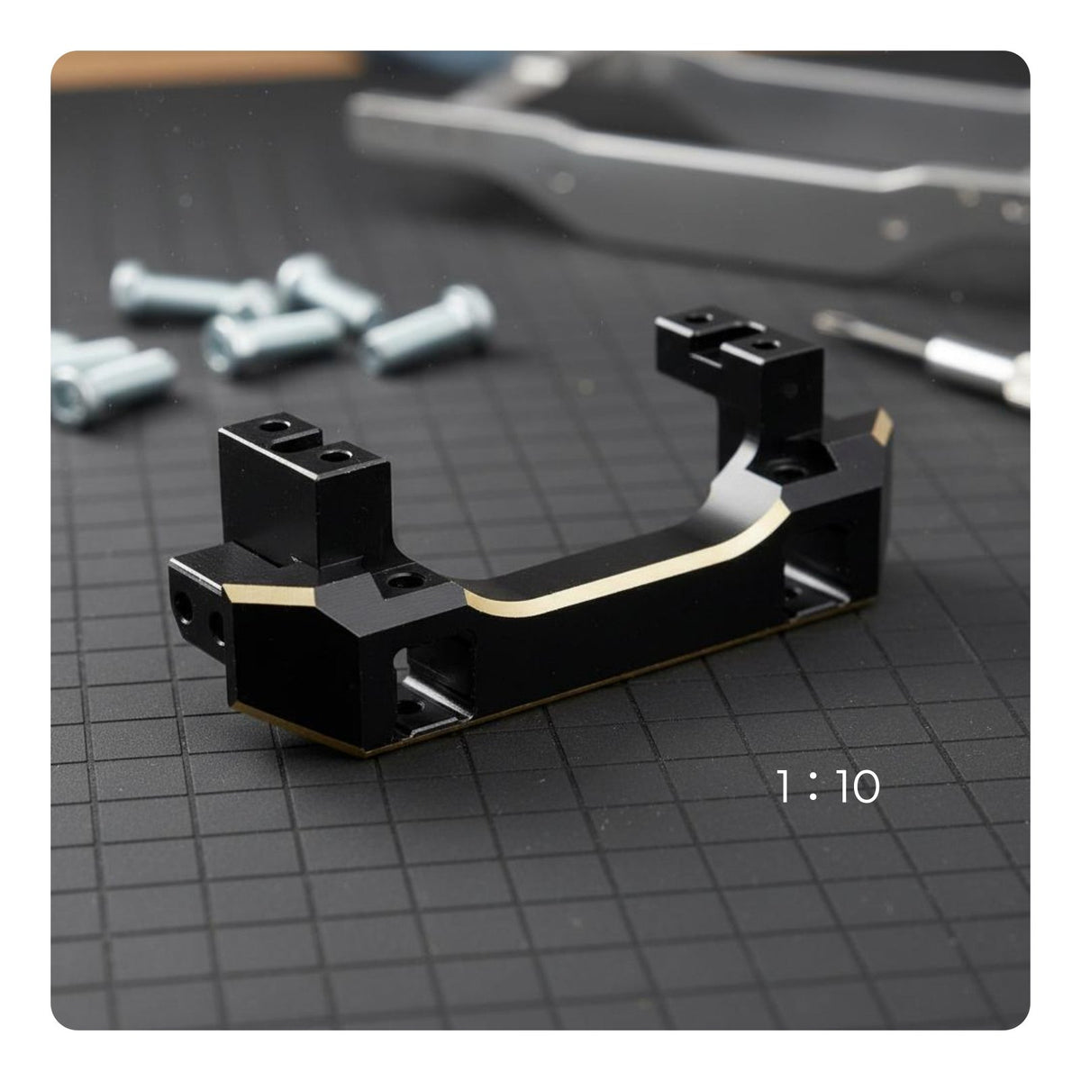 Brass Servo Relocation Bracket Increased Strength RC Crawler Bumper Mount