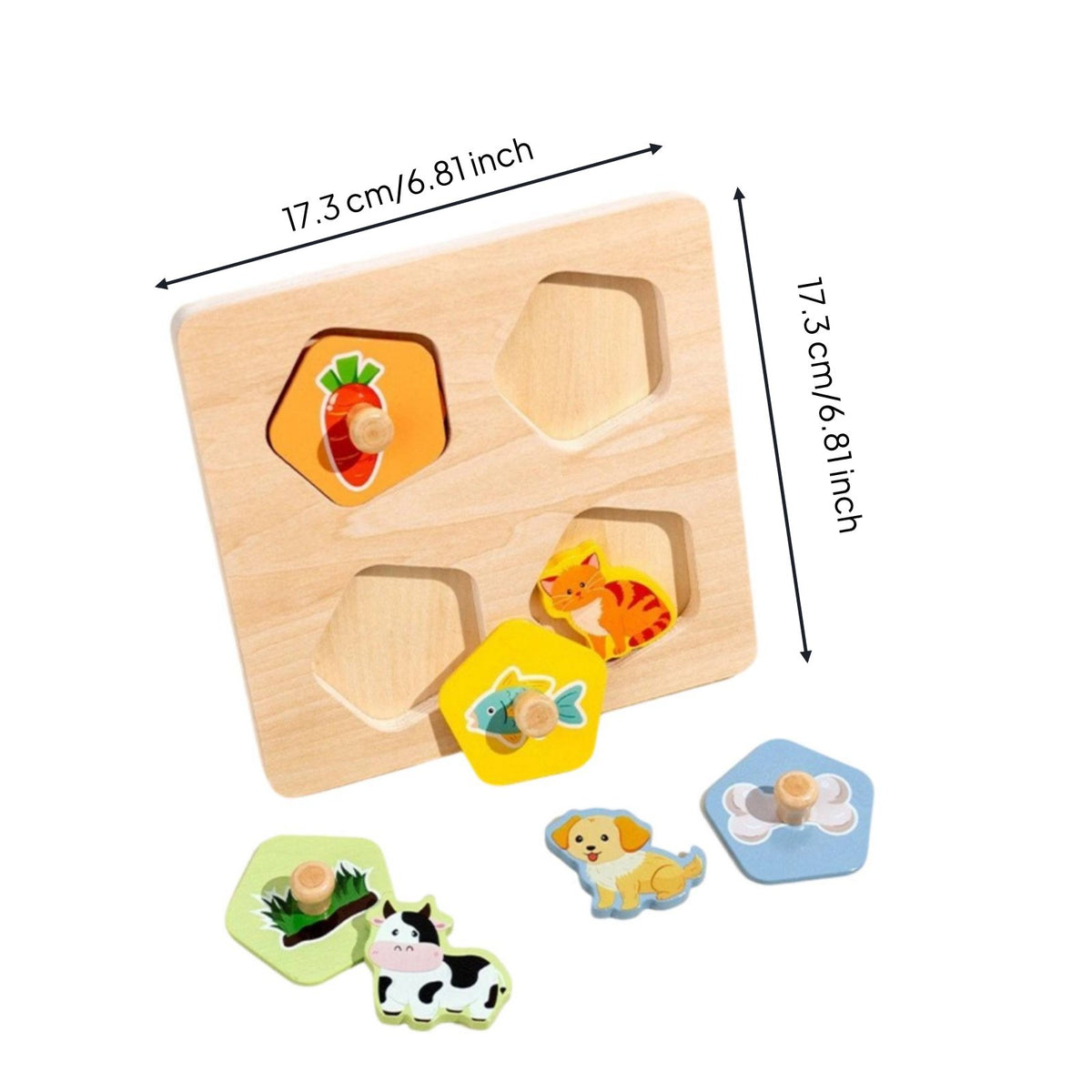 Food Chain Learning Board Educational Hands-on Learning Puzzle Problem-Solving Animal Matching Board for Preschool