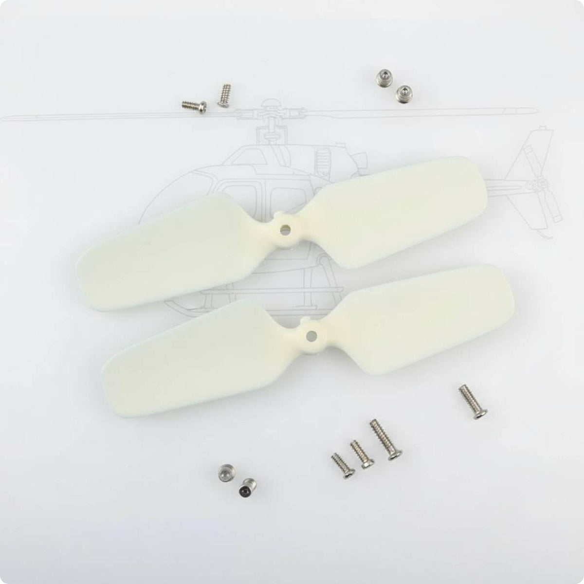 2 Pieces Tail Propeller Pair Easy to Install Toy Parts Long-Lasting Plastic