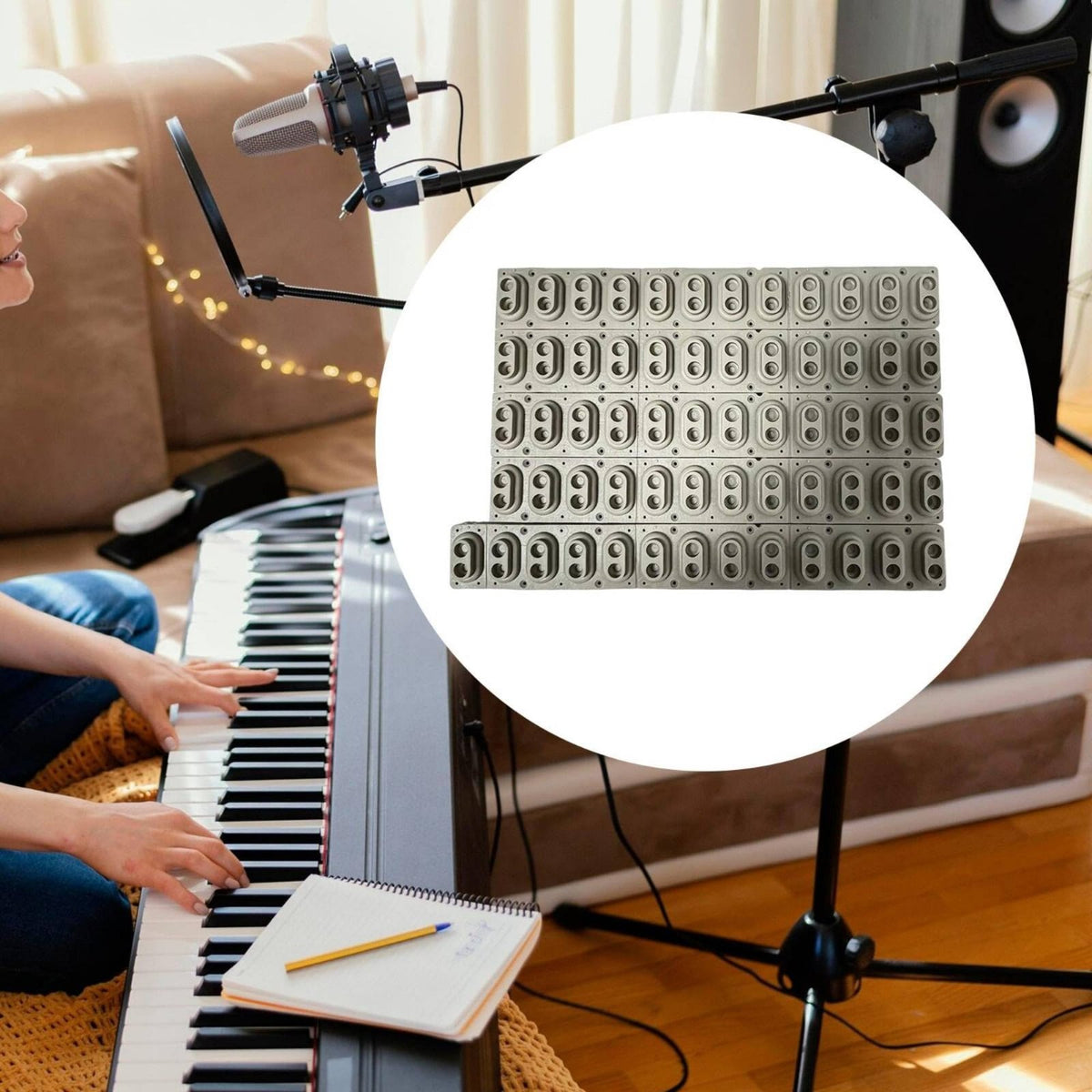 5 Pieces Silicone Rubber Key Contacts for Musicians