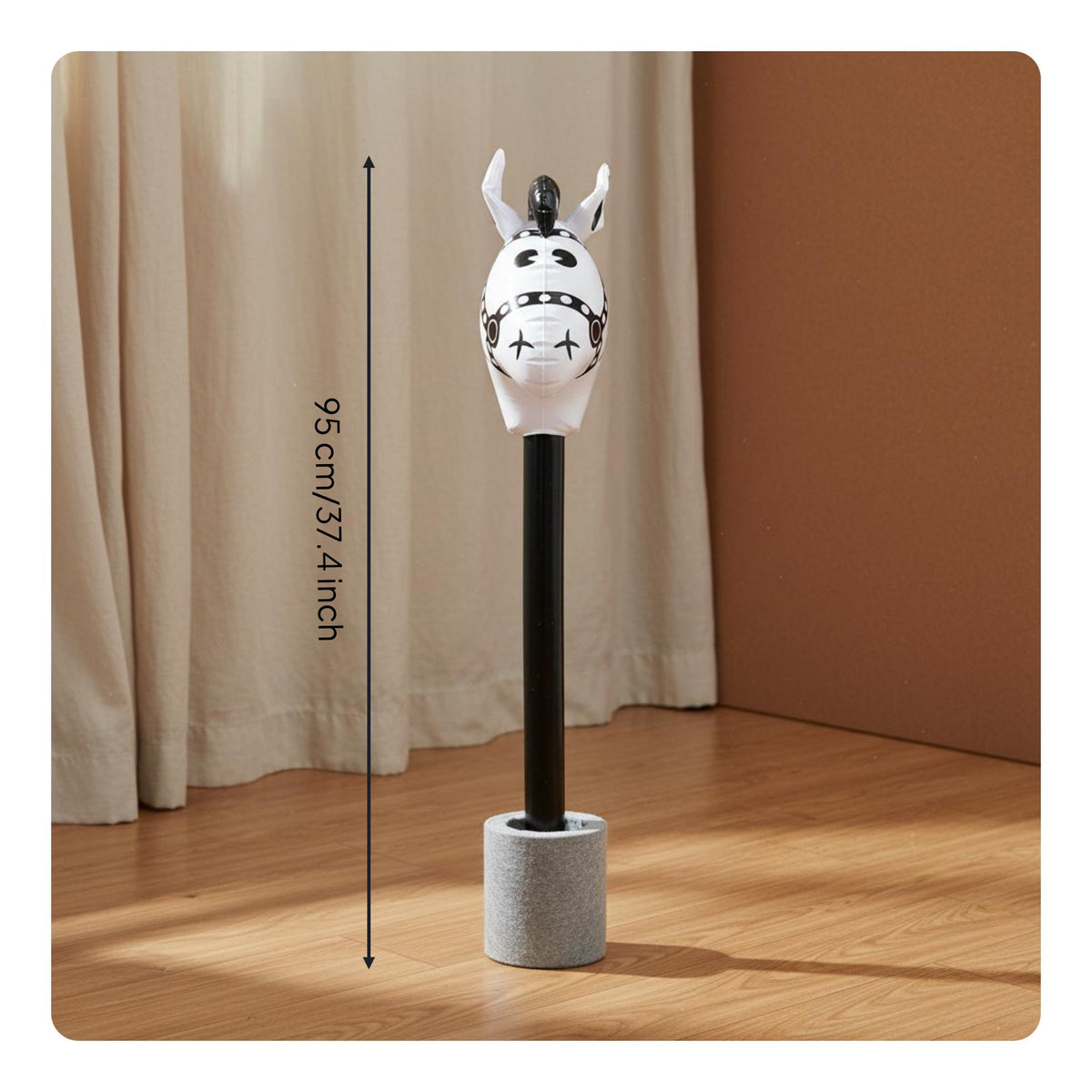 Inflatable Horse Head Stick Sturdy PVC Material Inflatable Stick Horse Soft