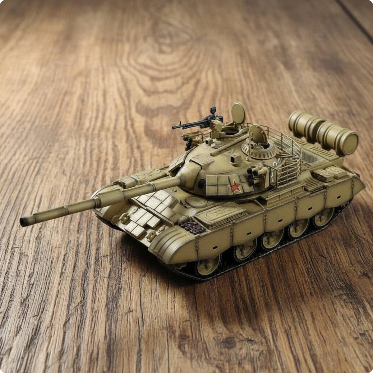 59D Battle Tank Model Detailed Finish Desert Armored Vehicle Model for Desk