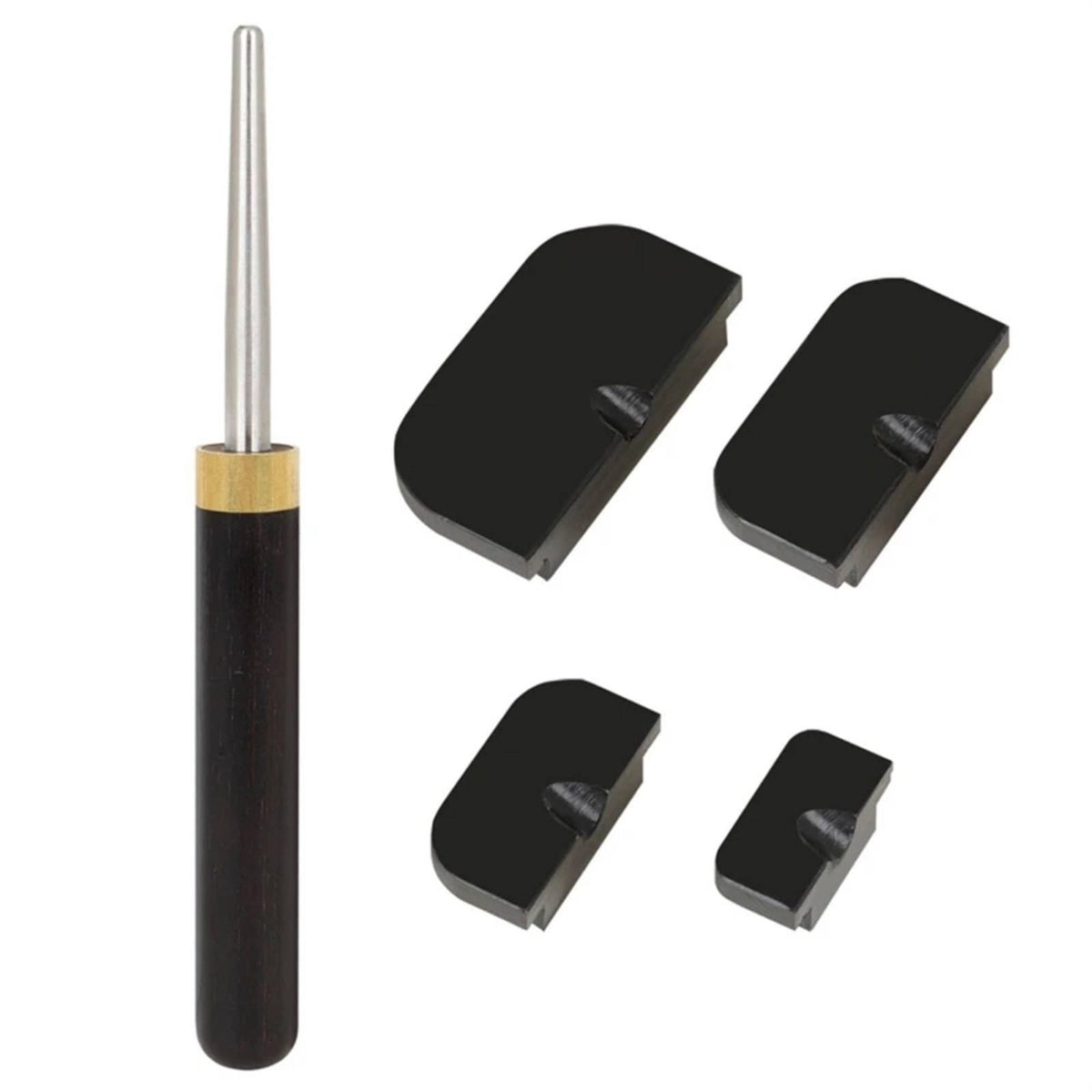 Saxophone Tone Hole Tool Wear-Resistant Tone Hole Leveling Tool Handle Wind Instrument Dint Repair Kit for Workbench, Music Store