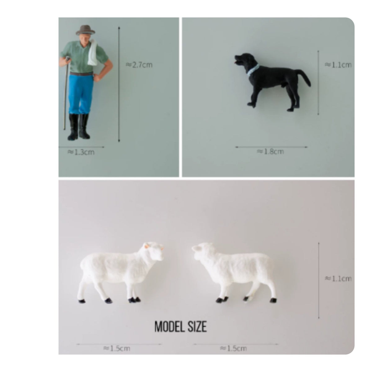 1:64 Scale Figure Lifelike Textures Miniature Scene Person High Precision