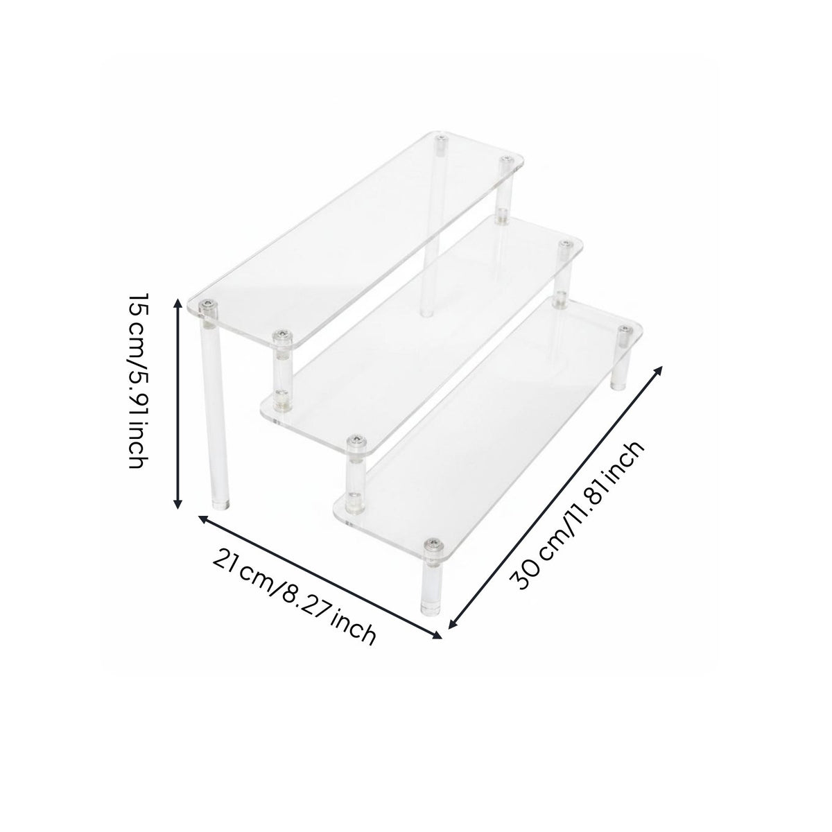 Mystery Box Display Stand Multi-Tier Acrylic Display Stand Space-Saving for Desk