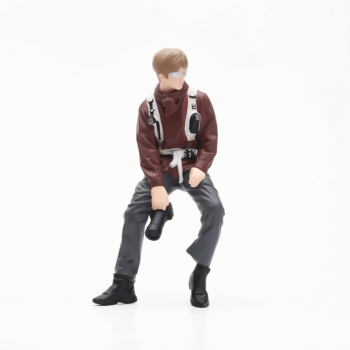 1/18 Scale Figure Facial Features Handmade Resin Figure Photography Prop 1/18 Scale Figurine for Display