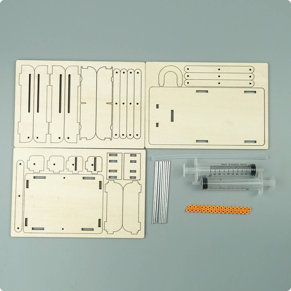 Hydraulic Lift Model Mechanics Experiment DIY Lift Table Model Water-Powered