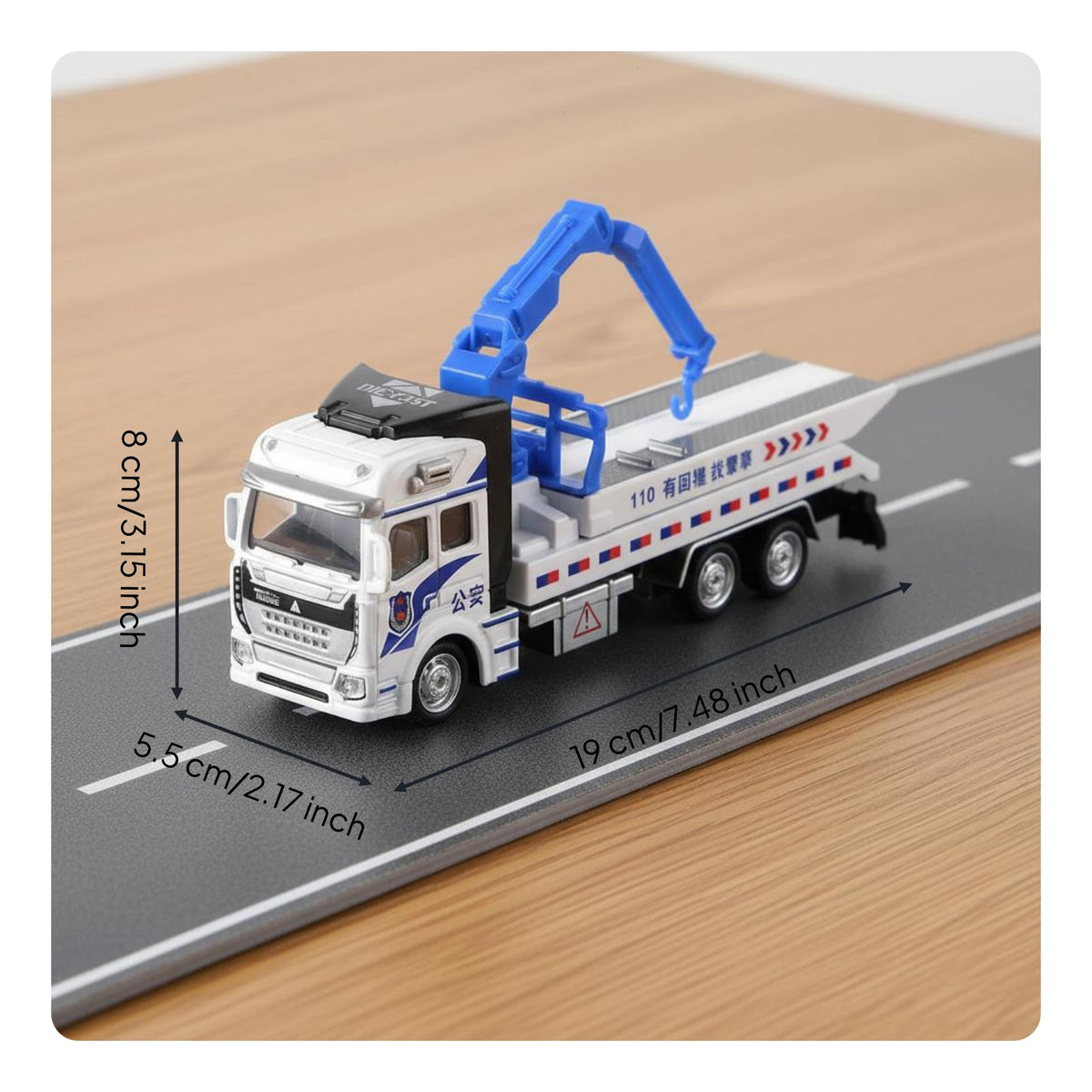 Toy Truck with Cars and Helicopters Die-Cast Metal Police Emergency Vehicle Set
