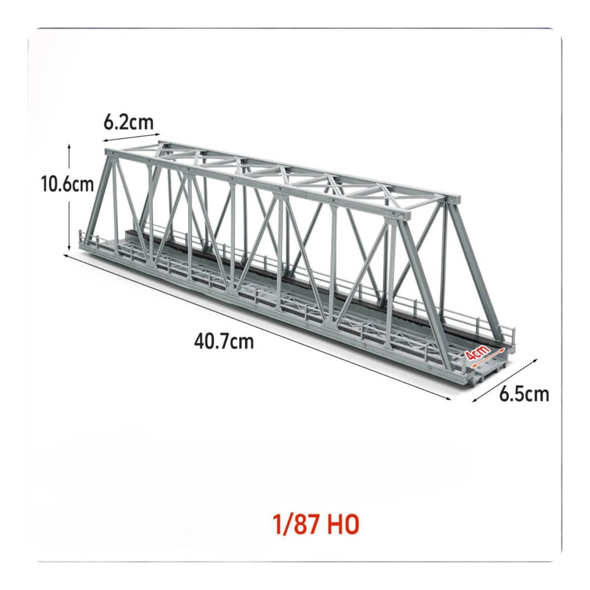 1:87 Bridge Model Glue No-Glue HO Scale Bridge for Model Scene, Train Collectors