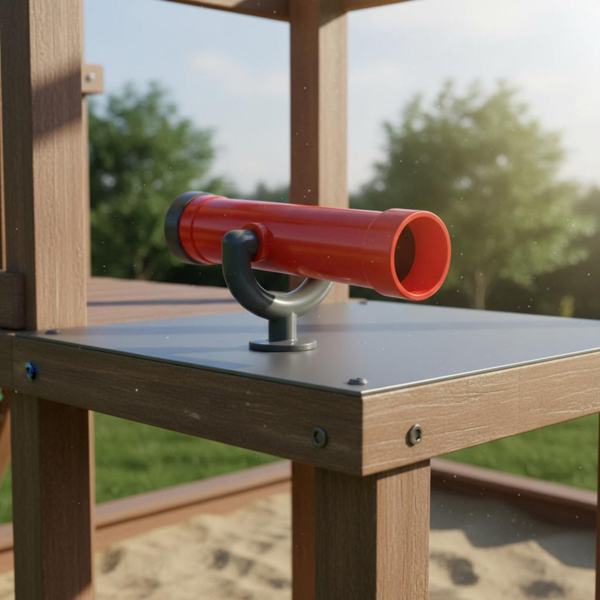 Kids Toy Telescope Long-Lasting Mounted Playground Telescope Plastic Toy Spyglass Wear Resistant Playhouse Attachment Sturdy