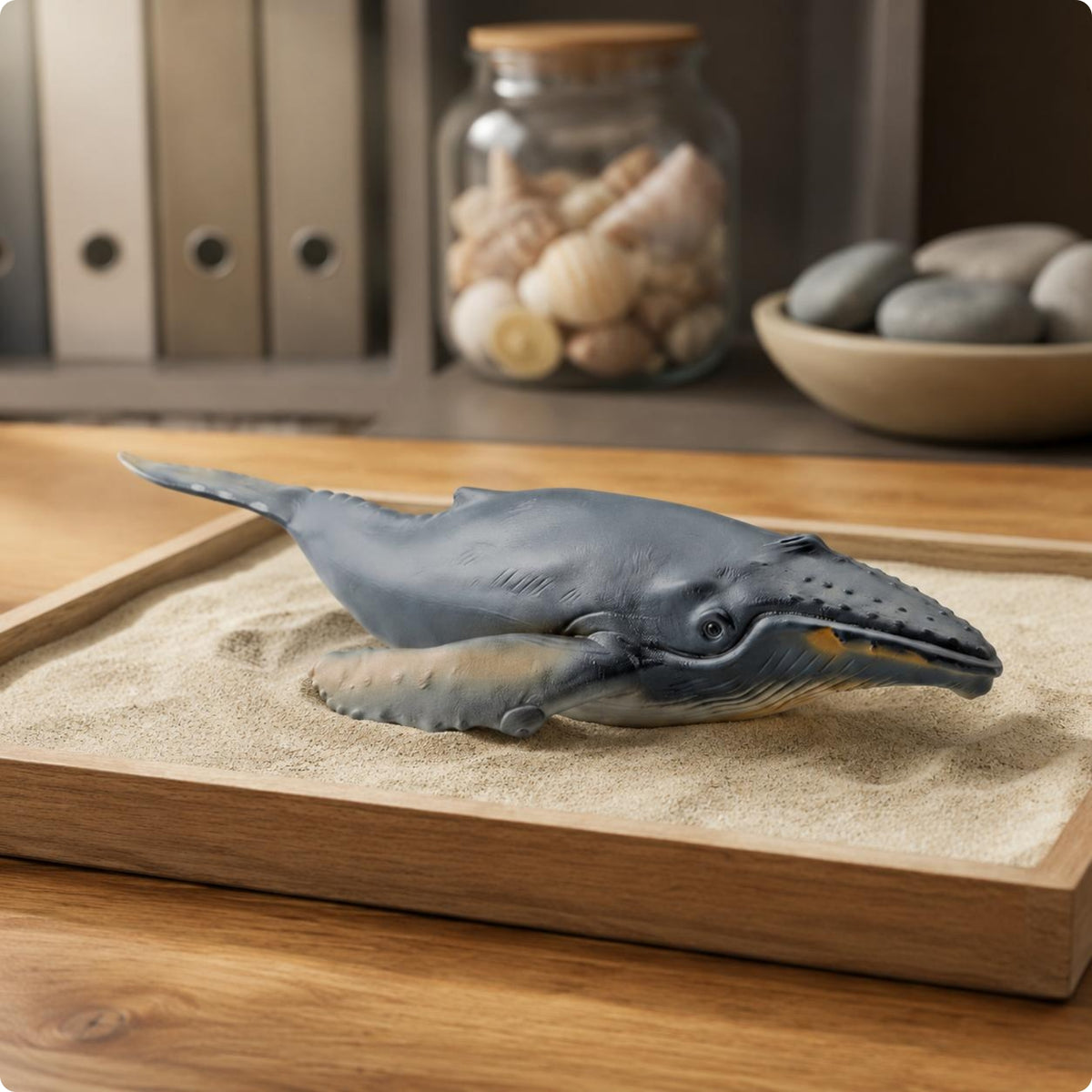 Baleen Marine Mammal Model Educational Baleen Marine Mammal Figure Detailed Life Model for Desk Display
