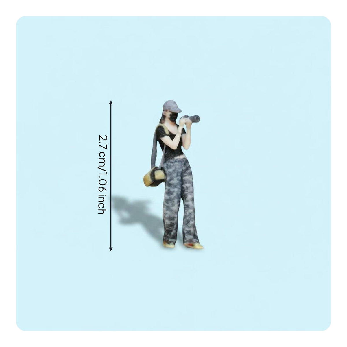 1:64 Photographer Figurine 3D Color Printed 1/64 Scale Figurine High Precision
