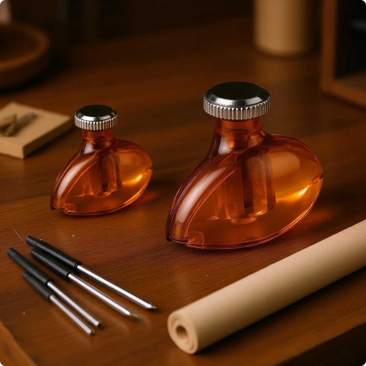 2 Pieces Erhu Fine Tuner Translucent Amber Erhu Tuning Parts Knurled Metal Cap