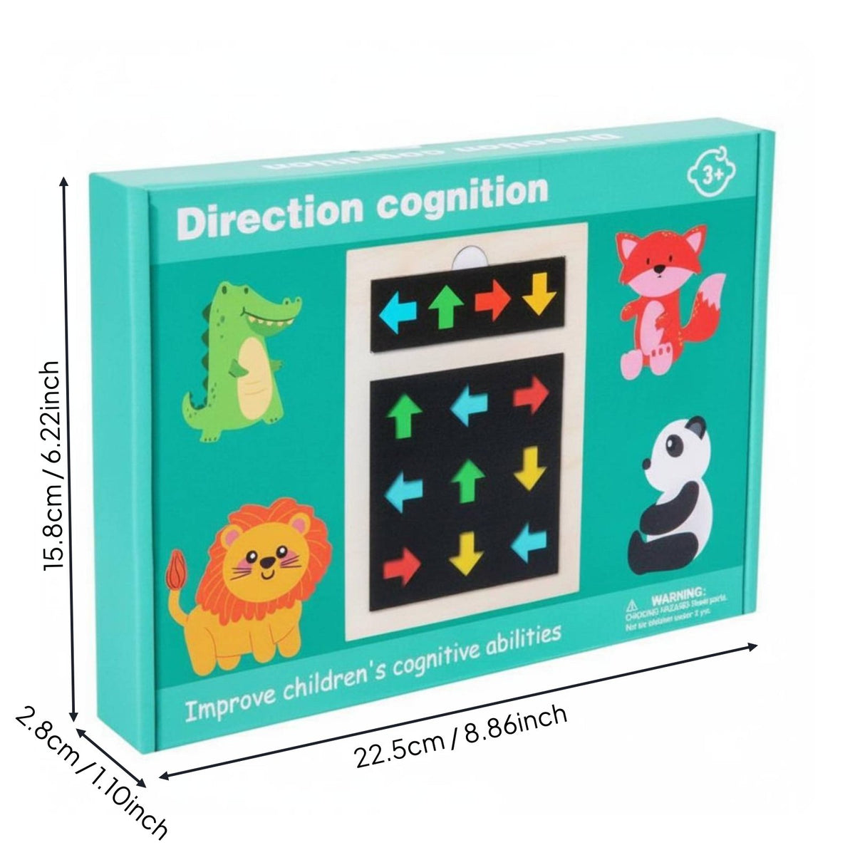 Wooden Direction Cognition Toy Early Education Arrow Reasoning Brain Teaser