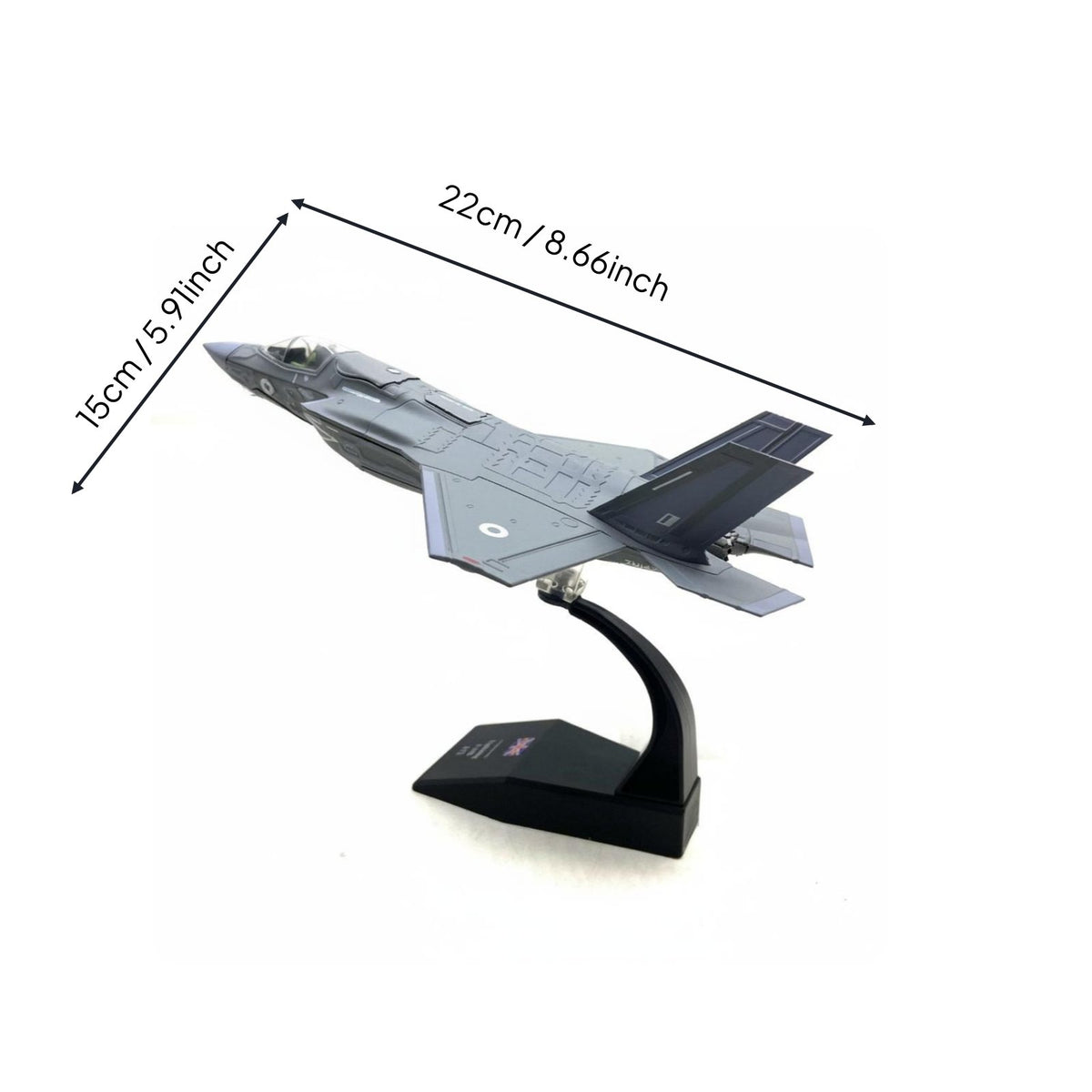 F-35B Fighter Jet Model No Assembly Low-Observable Fighter Model Collectible Toy Vehicle for Collectors, Cabinet