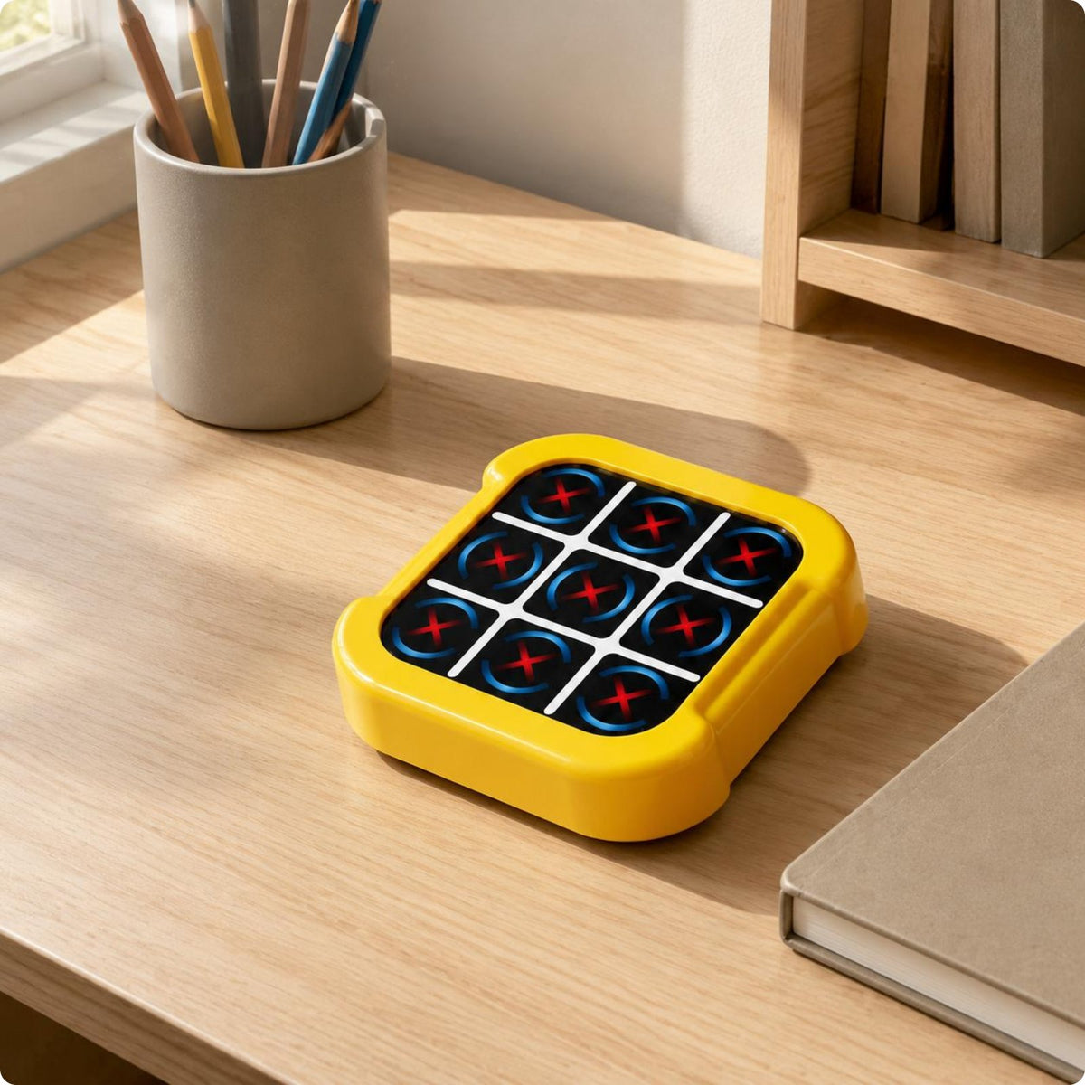 Electronic Tic-Tac-Toe Game Portable Memory Game Console 2-Player Mode