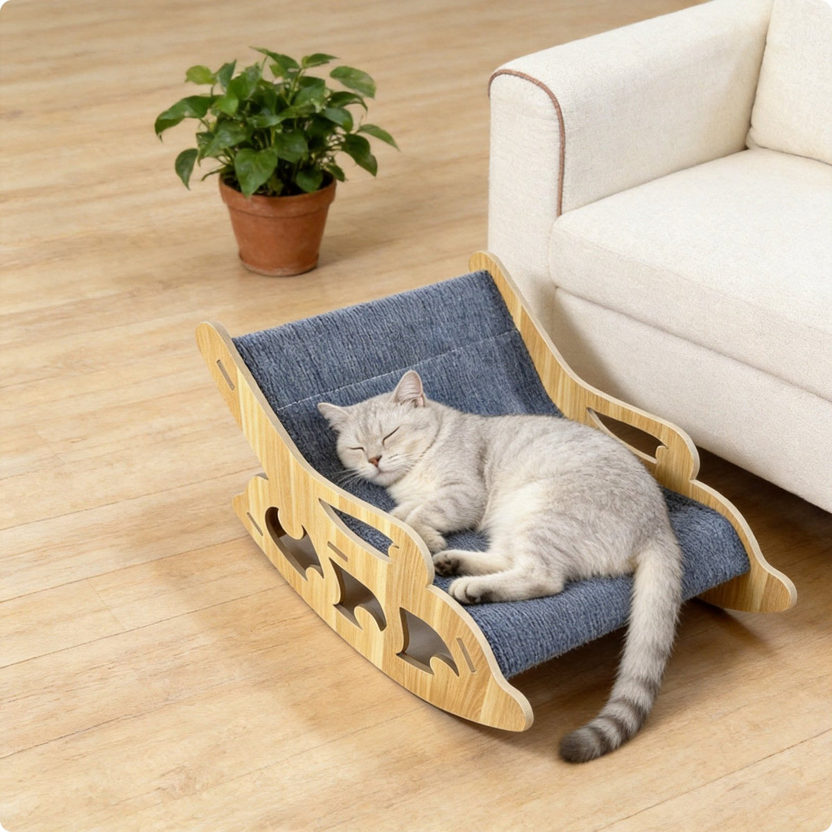Pet Scratch Lounger Wear-Resistant Pet Rocking Lounger Breathable