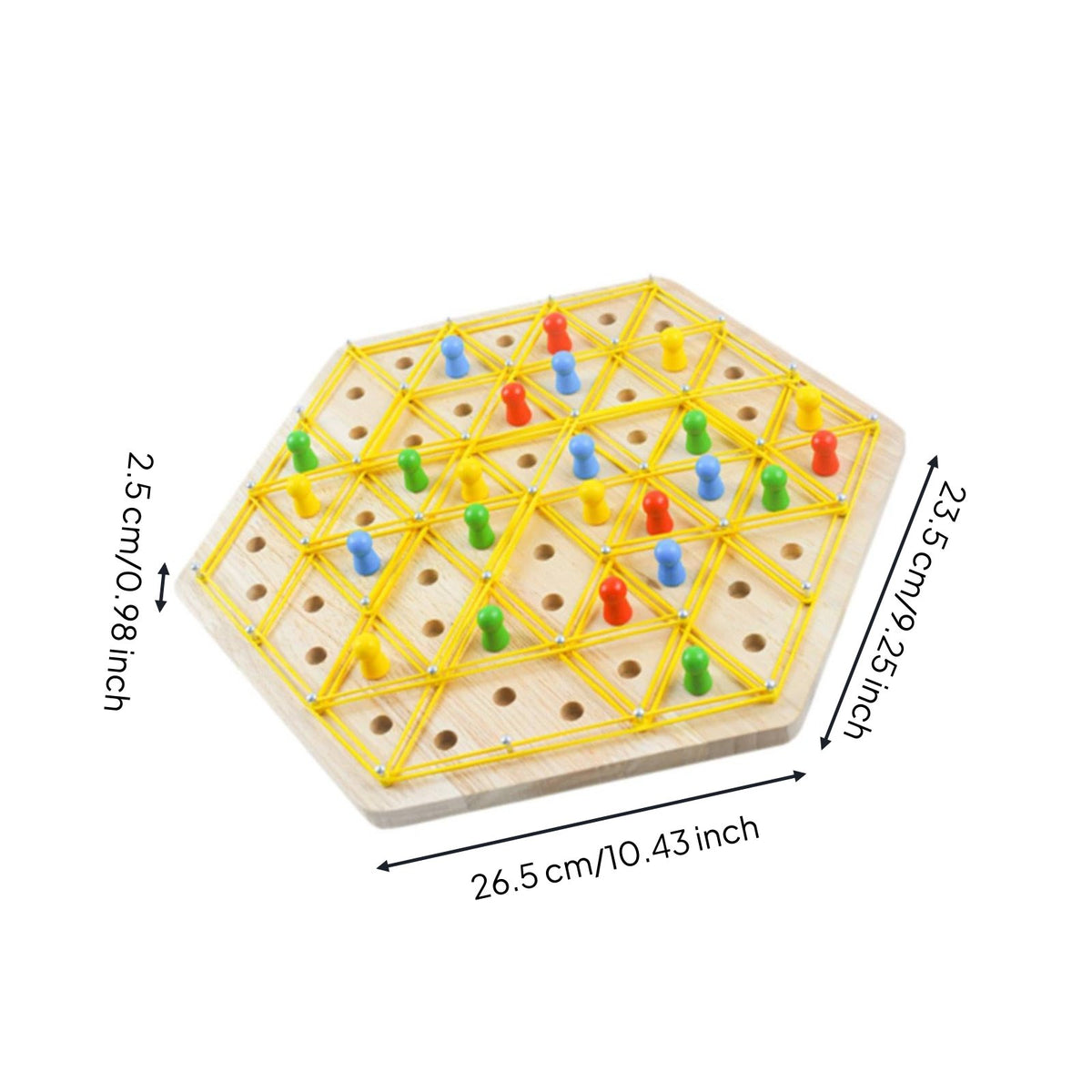 Wooden Chain Checkers Game Logical Thinking Training Triangle Strategy Board Game for Children