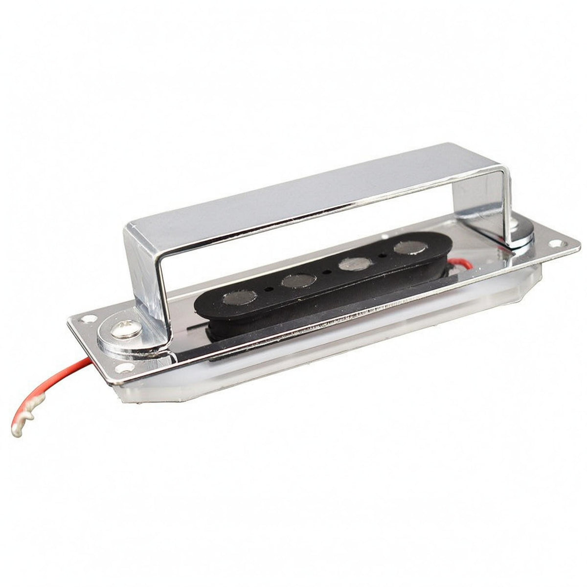 4-String Bass Bridge Pickup Pole Pieces Ceramic Bass Pickup Metal Cover Musical Equipment