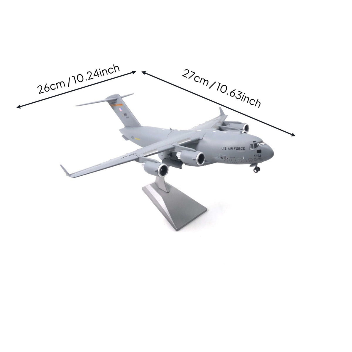 1:200 scale C17 DieCast Heavy Transport Jet Airplane Collector Quality Heavy Transport Jet Strategic Airlifter Model Display Stand Cargo Plane Copy for Desk