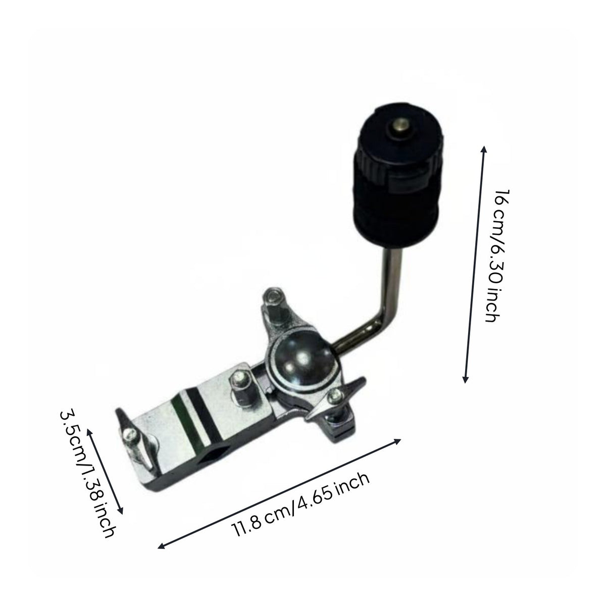 Single Arm Drum Clamp Adjustable Drum Mounting Bracket 360° Rotation Music Hardware for Drummers