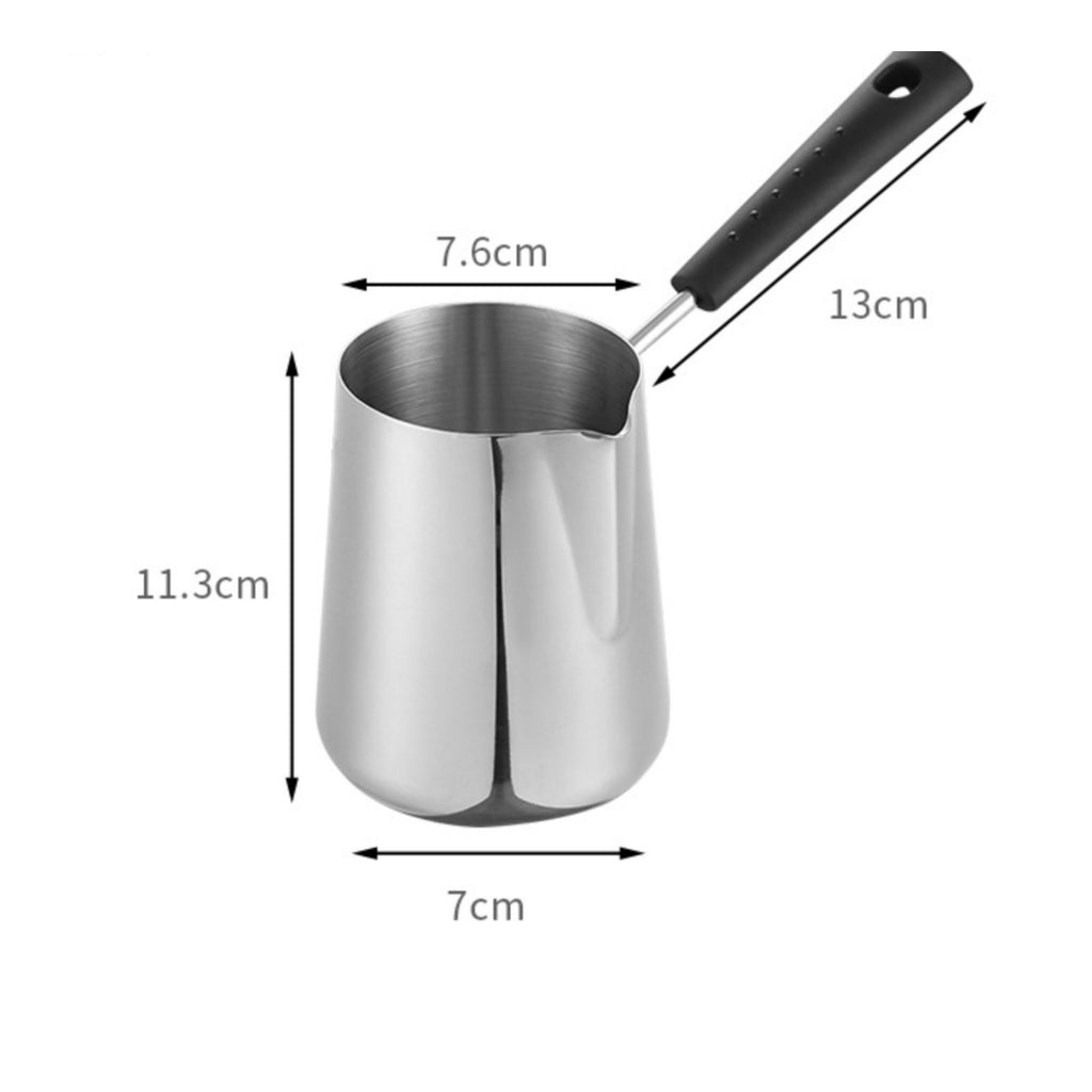 Mocha Pot Stainless Steel Infant Meal Pot Long Handle for Coffee Making