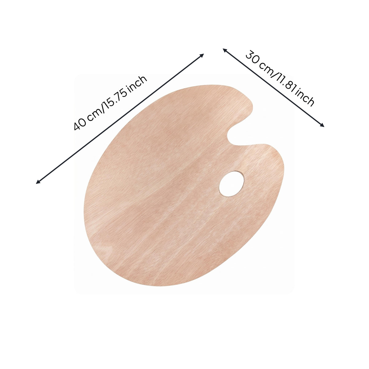 Unfinished Wooden Palette Even Surface Wooden Paint Palette Long-Lasting