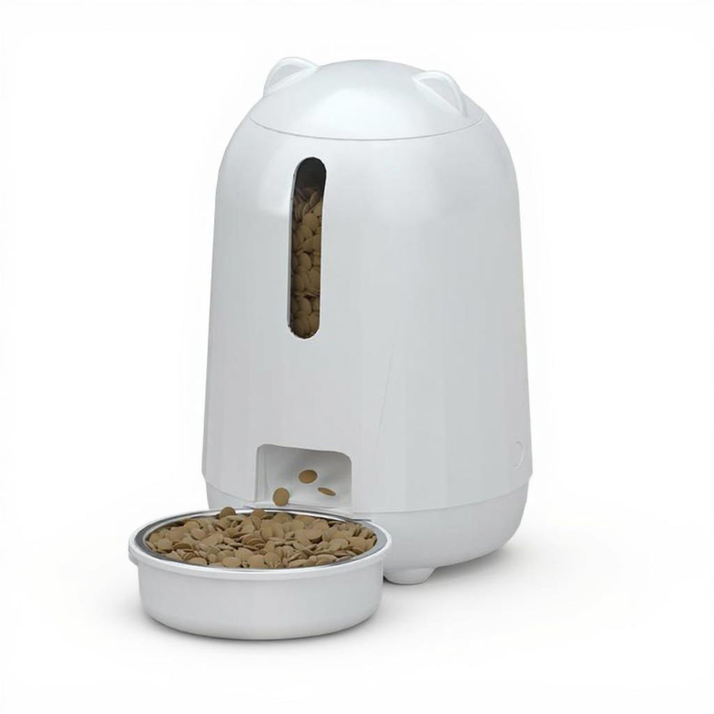 Programmable cat feeder with app control.