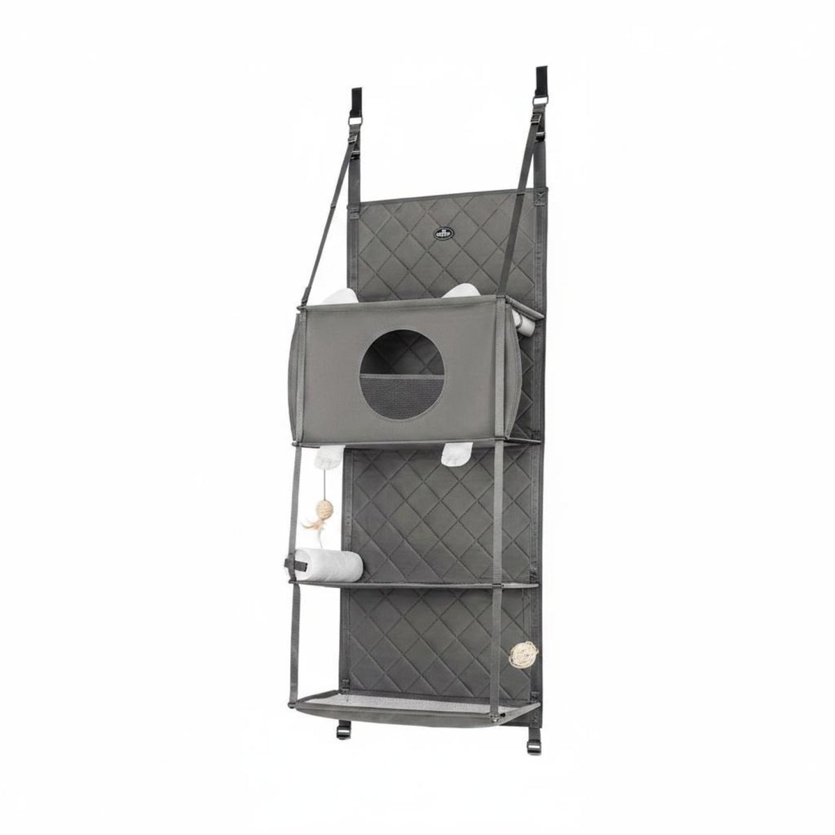 Over the Door Cat Climber Multi Tier Door Hanging Cat Climber Quilted cloth Pet Activity Center for Cats
