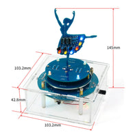DIY Electronic Music Box USB Powered Rotating Ballerina Music Box for Hobbyists